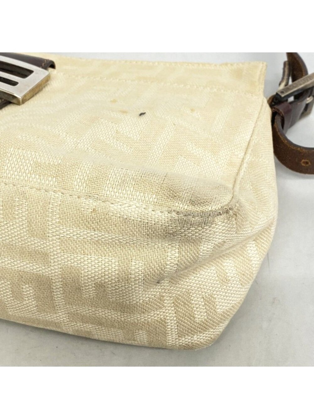 Fendi Shoulder Bag Zucca Canvas Beige Silver - Picture 7 of 10